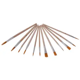 12-Piece Artist Paint Brushes & Pallet Set Paint Brushes